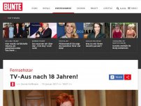 Bild zum Artikel: Fernsehstar: TV-Aus nach 18 Jahren!