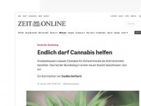 Bild zum Artikel: Deutscher Bundestag: Endlich darf Cannabis helfen