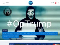 Bild zum Artikel: Anonymous droht Trump: “Du wirst die nächsten 4 Jahre bereuen”