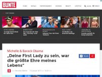 Bild zum Artikel: Michelle & Barack Obama: „Deine First Lady zu sein, war die größte Ehre meines Lebens“