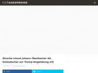 Bild zum Artikel: Strache nimmt Johann Überbacher als Dolmetscher zur Trump-Angelobung mit
