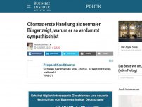 Bild zum Artikel: Obamas erste Handlung als normaler Bürger zeigt, warum er so verdammt sympathisch ist