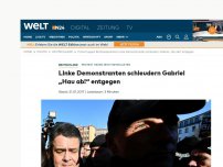 Bild zum Artikel: Protest gegen Rechtspopulisten: Linke Demonstranten schleudern Gabriel 'Hau ab!' entgegen