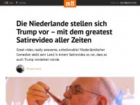 Bild zum Artikel: Die Niederlande stellen sich Trump vor –  mit dem greatest Satire-Video aller Zeiten