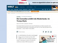 Bild zum Artikel: Fernsehsendung: Niederländischer Comedian begrüßt Trump. Im Trump-Style