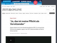 Bild zum Artikel: Sigmar Gabriel: 'Ja, das ist meine Pflicht als Vorsitzender'