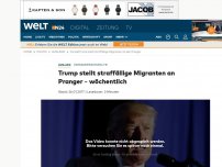 Bild zum Artikel: Neuer US-Präsident: Trump stellt straftätige Migranten an Pranger - wöchentlich