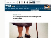 Bild zum Artikel: Frankfurt: 82-Jährige verdrischt Trickbetrüger mit Gehstöcken