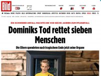 Bild zum Artikel: Organspende - Dominiks Tod rettet sieben Menschen