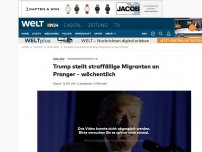 Bild zum Artikel: Einwanderungspolitik: Trump stellt straffällige Migranten an Pranger – wöchentlich