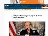 Bild zum Artikel: Ex-US-Außenministerin: Albright will sich wegen Trump als Muslimin eintragen lassen
