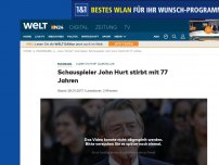 Bild zum Artikel: 'Harry Potter'-Darsteller: Schauspieler John Hurt stirbt mit 77 Jahren