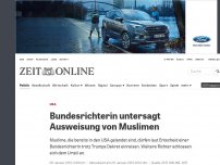 Bild zum Artikel: USA: Bundesrichterin untersagt Ausweisung von Muslimen