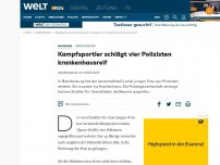 Bild zum Artikel: Brandenburg: Kampfsportler schlägt vier Polizisten krankenhausreif