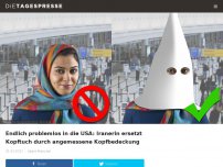 Bild zum Artikel: Endlich problemlos in die USA: Iranerin ersetzt Kopftuch durch angemessene Kopfbedeckung