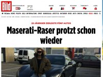 Bild zum Artikel: Proll zerlegte fünf Autos - Maserati-Raser protzt schon wieder