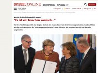 Bild zum Artikel: Merkel für Flüchtlingspolitik geehrt: 'Es ist ein bisschen komisch...'
