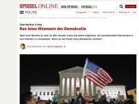 Bild zum Artikel: Zwei Wochen Trump: Das leise Wimmern der Demokratie