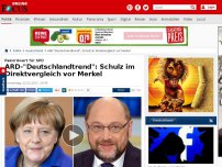Bild zum Artikel: Rekordwert für SPD - ARD-'Deutschlandtrend': Schulz im Direktvergleich vor Merkel