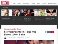 Bild zum Artikel: Ungewöhnliche Geste: Sie verbrachte 16 Tage mit ihrem toten Baby