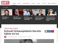 Bild zum Artikel: „Sturm der Liebe“: Schock! Schauspielerin Kerstin Gähte ist tot