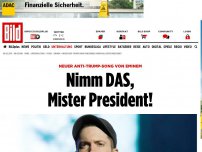Bild zum Artikel: Neuer Song von Eminem - Nimm DAS, Mister President!