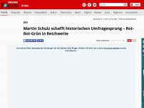 Bild zum Artikel: Mit Martin Schulz - SPD schafft historischen Umfragesprung – Rot-Rot-Grün in Reichweite