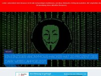 Bild zum Artikel: Ein einziger Anonymous-Hacker hat 10.000 illegale Seiten im Alleingang ausgeschaltet