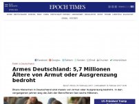 Bild zum Artikel: Armes Deutschland: 5,7 Millionen Ältere von Armut oder Ausgrenzung bedroht