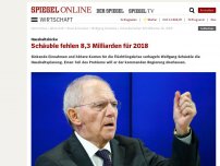 Bild zum Artikel: Haushaltslücke: Schäuble fehlen 8,3 Milliarden für 2018