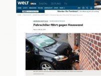 Bild zum Artikel: Fahrlehrer betrunken: Fahrschüler fährt gegen Hauswand