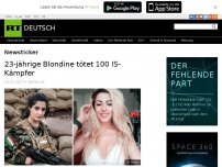 Bild zum Artikel: 22-jährige Blondine tötet 100 IS-Kämpfer