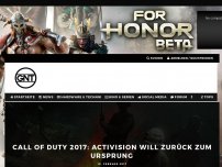 Bild zum Artikel: Call of Duty 2017: Activision will zurück zum Ursprung