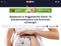 Bild zum Artikel: Babyboom in Deggendorfer Klinik: 76 Krankenschwestern und Ärztinnen schwanger