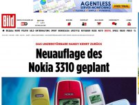 Bild zum Artikel: Rückkehr des Klassikers - Neuauflage des Nokia 3310 geplant
