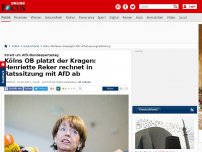 Bild zum Artikel: Streit um AfD-Bundesparteitag - Kölns OB platzt der Kragen: Henriette Reker rechnet in Ratssitzung mit AfD ab