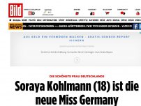 Bild zum Artikel: Gekürt und gerührt - Soraya (18) ist die neue Miss Germany