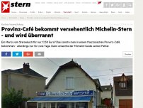 Bild zum Artikel: Kuriose Verwechslung: Provinz-Café bekommt versehentlich Michelin-Stern - und wird überrannt