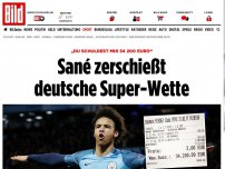 Bild zum Artikel: Zocker-Frust - Sané zerschießt deutsche Super-Wette