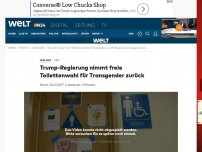 Bild zum Artikel: USA: Trump-Regierung nimmt freie Toilettenwahl für Transgender zurück