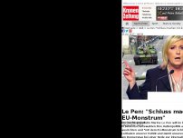 Bild zum Artikel: Le Pen: 'Schluss machen mit diesem EU-Monstrum'