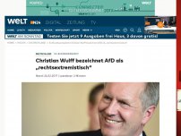 Bild zum Artikel: Ex-Bundespräsident: Christian Wulff bezeichnet AfD als 'rechtsextremistisch'