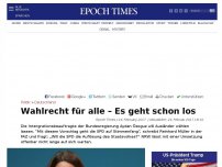 Bild zum Artikel: Wahlrecht für alle – Es geht schon los