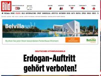 Bild zum Artikel: Deutsches Stimmungsbild - Erdogan-Auftritt gehört verboten!