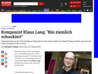 Bild zum Artikel: Komponist Klaus Lang: 'Bin ziemlich schockiert'