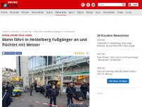 Bild zum Artikel: Polizei schießt Täter nieder - Mann fährt in Heidelberg Fußgänger an und flüchtet mit Messer