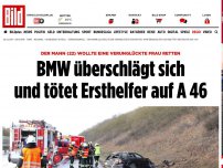 Bild zum Artikel: Er wollte eine Frau retten - BMW überschlägt sich und tötet Ersthelfer auf A46