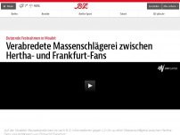 Bild zum Artikel: Verabredete Massenschlägerei zwischen Hertha- und Frankfurt-Fans