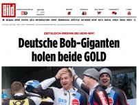 Bild zum Artikel: Das gab's noch nie! - Deutsche Bob-Giganten holen beide GOLD