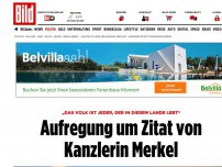 Bild zum Artikel: »Jeder, der hier lebt - Aufregung um „Volk“-Zitat von Kanzlerin Merkel